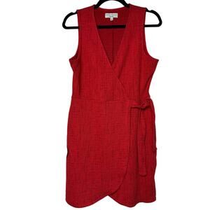 Madewell Texture‎ & Thread Small Red Wrap Dress